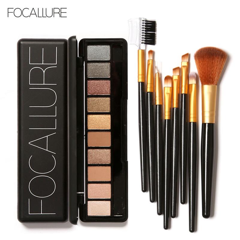 Fard À Paupières Palette + Brosse À Sourcils (8 PCS)