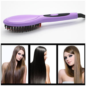 Brosse À Cheveux Électrique Rapide Défriser Les Cheveux