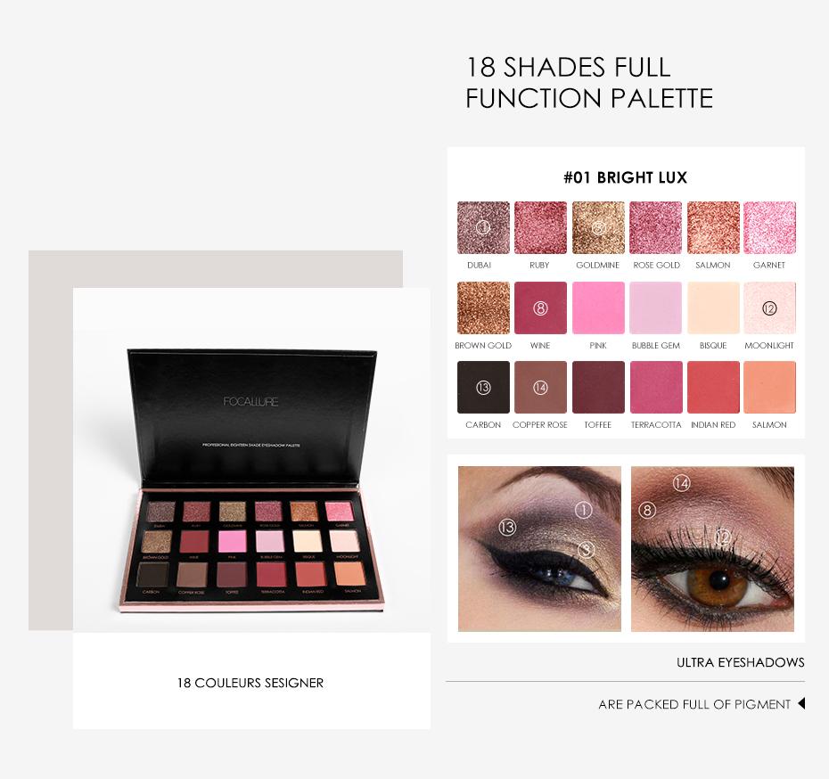 meilleuretendence Palette de Ombre a Paupiere 18 ombres haute qualité